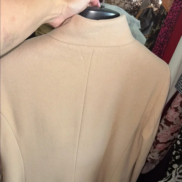 NWT Cinzia Rocca Icons Taupe Wool Cashmere Coat Italy Minimalist Size 12 - Picture 12 of 14